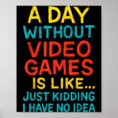 Funny Gamer Graphic Tee Men Boys Teens Video Gamin Poster (Vorne)