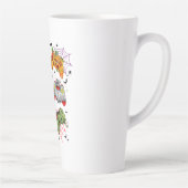 Funny Gamer Halloween Latte Tasse (Rechts)