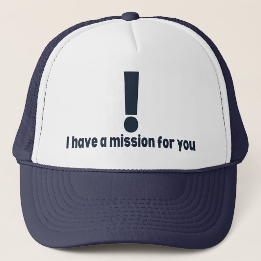 Funny Gamer hat, Exclamation Point Mission Truckerkappe (Vorderseite)