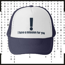 Funny Gamer hat, Exclamation Point Mission Truckerkappe