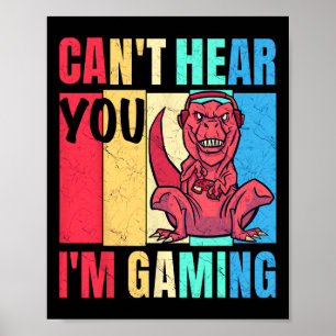 Funny Gamer Headset Gaming Hört nicht, dass ich Ga Poster