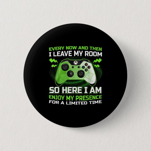 Funny Gamer I Don't Always Play Video Games Gift B Button (Vorderseite)