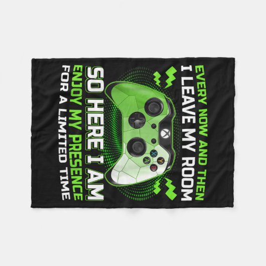 Funny Gamer I Don't Always Play Video Games Gift B Fleecedecke (Vorderseite (Horizontal))