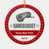 Funny Gamer Keramik Ornament (Vorne)