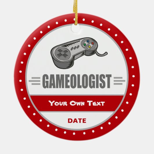 Funny Gamer Keramik Ornament (Hinten)