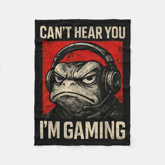 Funny Gamer Mpy Frog Art Men Women Boys Video Gami Fleecedecke (Vorderseite)