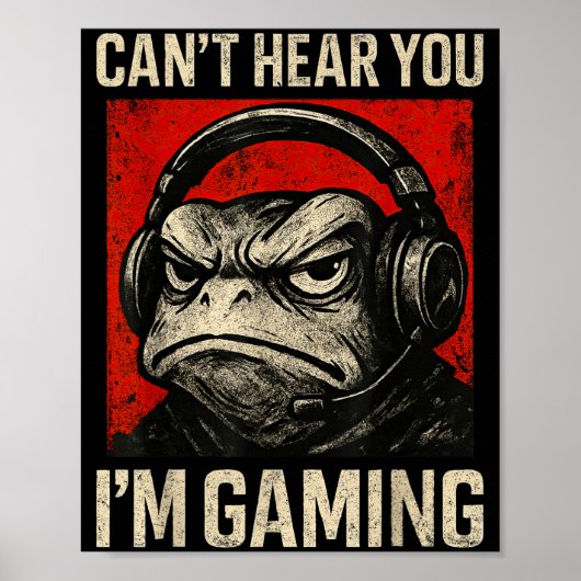 Funny Gamer Mpy Frog Art Men Women Boys Video Gami Poster (Vorne)