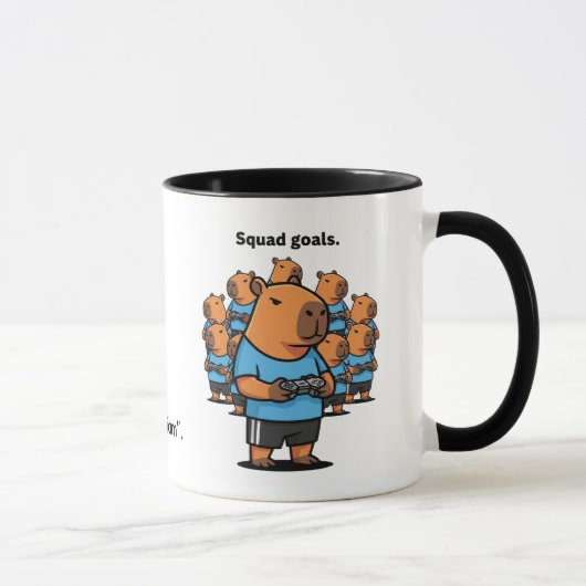 Funny Gamer Mug Capybara Squad – Pers Tasse (Rechts)