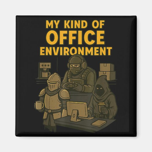 Funny Gamer Office Work Sarcasm Gamer Nerd Office Magnet (Vorne)