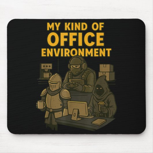 Funny Gamer Office Work Sarcasm Gamer Nerd Office  Mousepad (Vorne)
