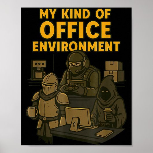 Funny Gamer Office Work Sarcasm Gamer Nerd Office  Poster (Vorne)