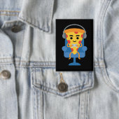 Funny Gamer Pizza Gaming Video Game Enthusiast Boy Button (Insitu)