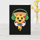 Funny Gamer Pizza Gaming Video Game Enthusiast Boy Karte (Gelbe Blume)