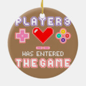 Funny Gamer Pregnancy Ankündigung zur Mama des Vat Keramik Ornament (Hinten)