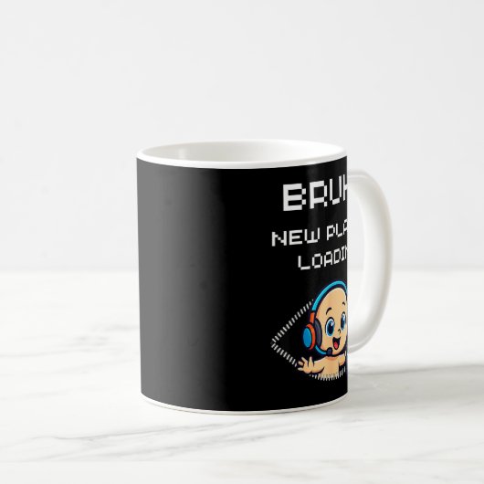 Funny Gamer Pregnancy Announcement – Bruh New Play Kaffeetasse (VorderseiteRechts)