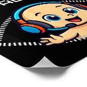 Funny Gamer Pregnancy Announcement – Bruh New Play Poster (Ecke)