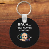 Funny Gamer Pregnancy Announcement – Bruh New Play Schlüsselanhänger (Vorderseite)