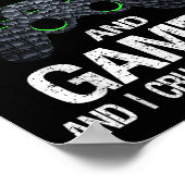 Funny Gamer Quote Video Games Gaming Boys Brother Poster (Ecke)