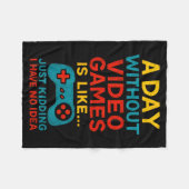Funny Gamer Saying Graphic Tee Men Boys Teens Vide Fleecedecke (Vorderseite (Horizontal))