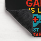 Funny Gamer Saying Graphic Tee Men Boys Teens Vide Mousepad (Ecke)