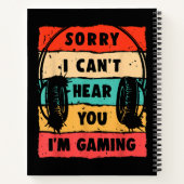 Funny Gamer Shirt für Teens Boys Men Video Gaming Notizblock (Rückseite)