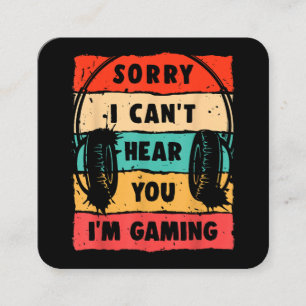 Funny Gamer Shirt für Teens Boys Men Video Gaming Quadratische Visitenkarte