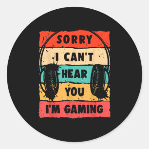 Funny Gamer Shirt für Teens Boys Men Video Gaming Runder Aufkleber