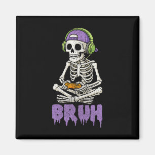 Funny Gamer Skeleton Gamer Teen Boys Video Gaming Magnet