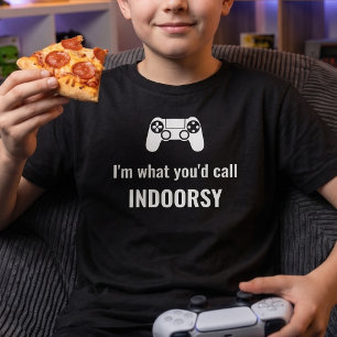 Funny Gamer T - Shirt - Ich bin, was man Indoorsy