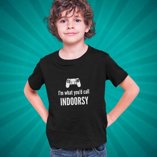 Funny Gamer T - Shirt - Ich bin, was man Indoorsy 