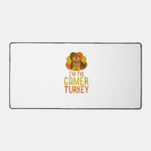 Funny Gamer Turkey Family Matching Schreibtischunterlage