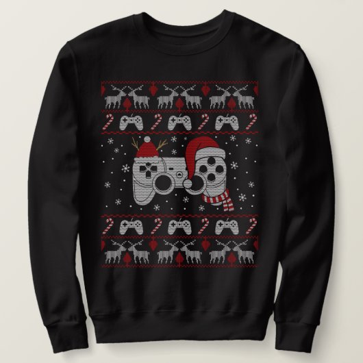 Funny Gamer Ugly Christmas Sweater For Men Women Sweatshirt (Design vorne)