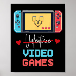 Funny Gamer Valentine's Day V is for Valentine Vid Poster