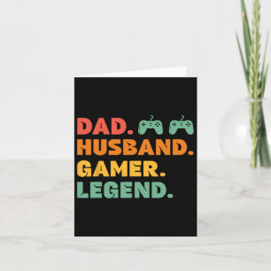 Funny Gamer Vater Husband Gamer Legend Gaming Mens Karte