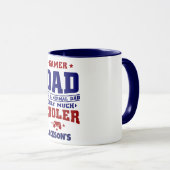 Funny Gamer Vater Tasse (VorderseiteRechts)