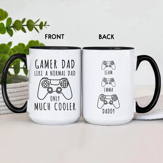 FUNNY GAMER VATER WIE EIN NORMALER VATER NUR VIEL TASSE