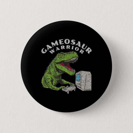 Funny Gamer Video Game Player Button (Vorderseite)