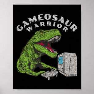 Funny Gamer Video Game Player Poster