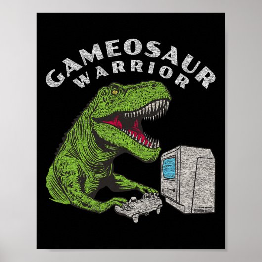 Funny Gamer Video Game Player Poster (Vorne)