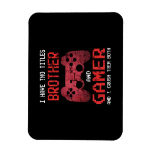 Funny Gamer Vintage Videospiele für Boys Brother Magnet