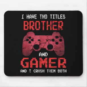 Funny Gamer Vintage Videospiele für Boys Brother Mousepad