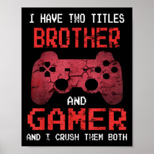 Funny Gamer Vintage Videospiele für Boys Brother Poster
