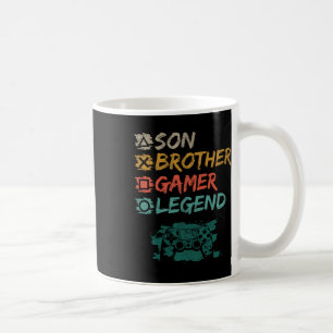 Funny Gamer Vintage Videospiele für Boys Brother S Kaffeetasse