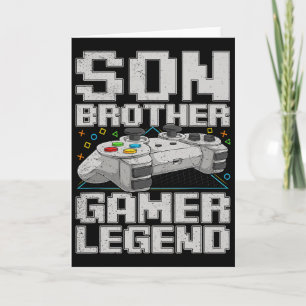 Funny Gamer Vintage Videospiele für Boys Brother S Karte