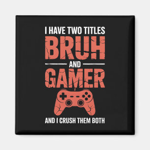 Funny Gamer Vintage Videospiele für Boys Brother S Magnet