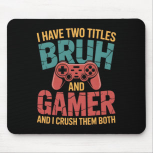 Funny Gamer Vintage Videospiele für Boys Brother S Mousepad