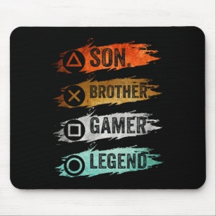 Funny Gamer Vintage Videospiele für Boys Brother S Mousepad
