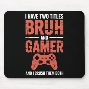 Funny Gamer Vintage Videospiele für Boys Brother S Mousepad