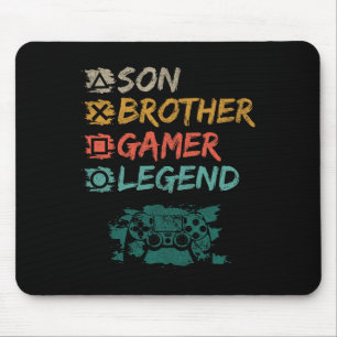 Funny Gamer Vintage Videospiele für Boys Brother S Mousepad
