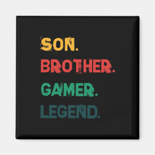 Funny Gamer Vintage Videospiele für Boys Son Broth Magnet